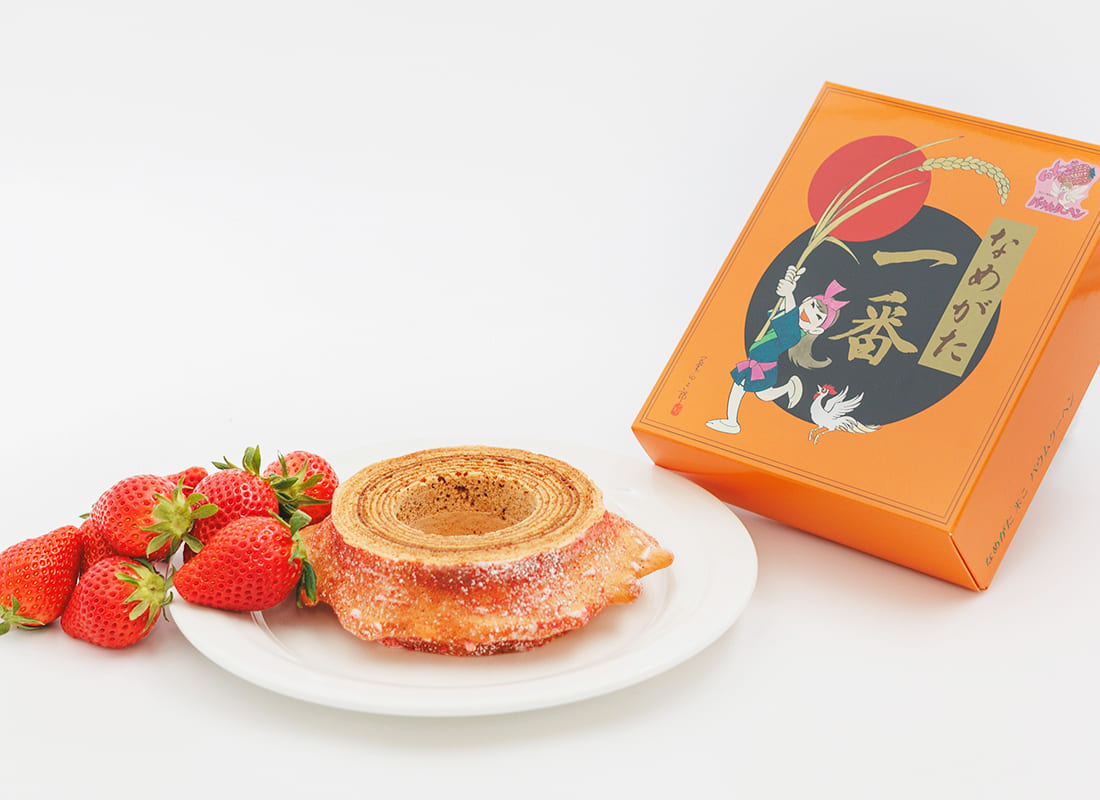 【新発売】なめがた一番 米こバウムクーヘン ［いちご］販売開始！